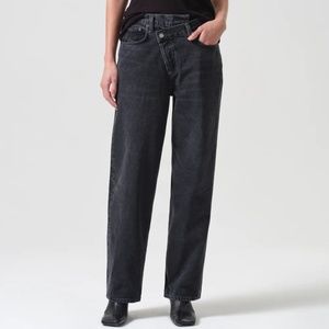 AGOLDE Criss Cross Denim Jeans Black 27